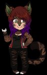 ally_(5uicideleopard) alpha_channel anthro breasts cleavage clothed clothing domestic_cat facial_piercing faenatical felid feline felis female hair mammal nose_piercing nose_ring piercing ring_piercing solo torn_clothing