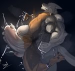 abdominal_bulge anal anal_penetration anthro arms_tied barazoku big_muscles big_penis bodily_fluids bound bound_together breaking breath bulge canid canine canis chain chained claws covered_mouth cum cum_in_ass cum_in_mouth cum_inside cum_on_face cum_on_penis cumshot domestic_dog dominant dominant_anthro dominant_male duo ejaculation feet garnett genital_fluids genitals german_shepherd herding_dog hi_res huge_muscles huge_penis legs_tied looking_up male male/male male_penetrated male_penetrating male_penetrating_male mammal muscular nipples objectification panting pastoral_dog pecs penetration penile penile_penetration penis penis_in_ass penis_size_difference pinumontbalou sex size_difference submissive submissive_anthro submissive_male sweat tears tears_of_pain tears_of_pleasure toe_claws wolf