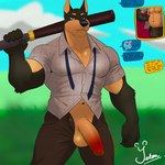 Rating: e
ID: 5418907
Date: 2025-03-07 20:16:45 -0500
Status: active
Score: 83
1:1 anthro balls biceps bottomwear canid canine canis clothed clothing digital_media_(artwork) dobermann domestic_dog duke_(fortnite) english_text epic_games erection fortnite fur genitals hi_res holding_object holding_stick humanoid_genitalia humanoid_penis male mammal message message_box muscular muscular_anthro muscular_male open_bottomwear open_clothing open_pants pants pecs penis pinscher shirt smile solo standing stick teeth text text_box text_message texting topwear yetsu post #5418907