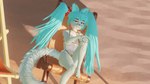 3d_(artwork) alternate_species anthro anthrofied attifyon_(artist) bikini blender_(artwork) blue_body blue_eyes blue_fur blue_hair breasts clothing digital_media_(artwork) felid feline female fur furrification gold_bikini hair happy hatsune_miku mammal solo swimwear tail two-piece_swimsuit vocaloid