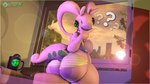 16:9 3d_(artwork) 4k absurd_res anthro big_pecs clothed clothing digital_media_(artwork) dragon electronics generation_6_pokemon goodra headphones hi_res himbo inside male moobs mythological_creature mythological_scalie mythology nintendo nipples partially_clothed pecs plum_(tcflsfm) pokemon pokemon_(species) question_mark scalie slightly_chubby solo tail tcflsfm widescreen