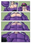 2024 anthro belly big_arms big_pecs body_size_growth breast_squeeze breasts bulge clothed clothing colored comic description digital_drawing_(artwork) digital_media_(artwork) english_description expansion generation_1_pokemon gengar ghost grin growth hair heart_symbol hi_res holowear_(pokemon) huge_arms huge_pecs human human_to_anthro male mammal mask masked_style_gengar muscle_growth muscular muscular_anthro muscular_arms nintendo overweight overweight_anthro overweight_male pecs pecs_expansion pecs_growth pokemon pokemon_(species) pokemon_unite regulartf sequence size_transformation smile solo species_transformation spirit sports_mask sportswear squeezing tail transformation transformation_sequence unwilling_to_willing weight_gain wrestling wrestling_mask wrestling_outfit