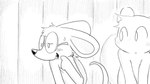 16:9 animal_crossing anthro blush bodily_fluids buckteeth dialogue_in_description digital_drawing_(artwork) digital_media_(artwork) dragonweirdo duo embarrassed eyewear female glasses greyscale hi_res male mammal marshal_(animal_crossing) monochrome mouse murid murine nintendo nude petri_(animal_crossing) rodent sciurid smile sweat teeth towel towel_only tree_squirrel widescreen