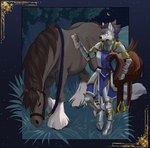 Rating: s
ID: 4423481
Date: 2023-11-19 03:37:47 -0500
Status: active
Score: 30
anthro armor biped bridle brush brushing canid canine canis domestic_dog duo equid equine eye_scar facial_scar female feral grass grazing hi_res horse husky jaclyn_(revertigo) knight mammal night nordic_sled_dog plant plate_armor quadruped reins saddle scar spitz stirrups tack tree twistedteeth warrior wolf post #4423481