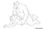 anal anal_penetration anthro bagheera_(jungle_book) baloo bear duo felid genitals looking_at_another looking_at_partner looking_pleasured male male/male mammal monochrome muscular muscular_male nipples nude open_mouth overweight pantherine penetration penile penile_penetration penis penis_in_ass sex side_view size_difference sketch spelunker_sal the_jungle_book tongue tongue_out vein veiny_penis