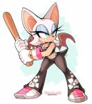 2020 5_fingers anthro baseball_bat bat bat_(object) big_breasts bra breasts cleavage clothed clothing digital_media_(artwork) eyelashes eyeshadow female fingers fully_clothed gloves hair handwear hi_res makeup mammal misswerehog punkinbuu rouge_the_bat sega shaded simple_background smile solo sonic_riders sonic_the_hedgehog_(series) sports_bra standing teal_eyes underwear wings