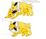 absurd_res duo eantheuba eeveelution english_text female feral generation_1_pokemon hi_res jolteon male male/female nintendo penetration penile penile_penetration penis_in_pussy pokemon pokemon_(species) sex text vaginal vaginal_penetration