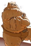 2024 anthro armpit_hair asian_clothing bear belly big_belly blush body_hair clothing east_asian_clothing hi_res hon55728 japanese_clothing kemono male mammal mawashi moobs nipples overweight overweight_male solo sumo towel