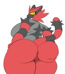 absurd_res anthro anus big_breasts big_butt breasts butt curvy_figure female generation_7_pokemon genitals grin hi_res holding_butt huge_butt huge_thighs incineroar looking_at_viewer looking_back nintendo plantedpot pokemon pokemon_(species) presenting presenting_anus presenting_hindquarters presenting_pussy pussy smile solo thick_thighs voluptuous wide_hips