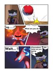 charmeleon comic darrow0 english_text fire forest generation_1_pokemon hi_res nintendo plant pokeball pokemon pokemon_(species) speech_bubble text tree