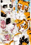 2015 anthro bear better_late_than_never breasts comic cunnilingus daigaijin dialogue dreamworks english_text felid female giant_panda kung_fu_panda male male/female mammal master_po_ping master_tigress nipples oral painting_(artwork) pantherine sex text tiger traditional_media_(artwork) vaginal watercolor_(artwork)