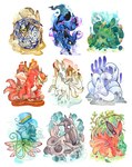 2014 ape arthropod artist_name black_markings black_nose blue_body blue_eyes bovid canid canine chibi chomei felid feline female fennecsilvestre feral fox full-length_portrait fur gastropod group gyuki_(naruto) haplorhine hi_res insect isobu kokuo kurama leaf male mammal markings matatabi_(naruto) mollusk multi_tail naruto orange_body orange_fur painting_(artwork) portrait primate raccoon_dog red_body red_eyes red_fur reptile saiken scalie shukaku sibling_(lore) simple_background slug son_goku_(naruto) tail tailed_beast tanuki traditional_media_(artwork) turtle ushi-oni watercolor_(artwork) yellow_eyes