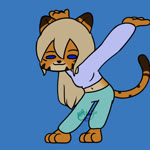 animated animation_meme anthro arona_sexyback blonde_hair blue_background blue_clothing blue_eyes bottomwear catsockjus clothing dancing felid female frame_by_frame fur green_bottomwear green_clothing green_pants hair hi_res hip_sway justin_timberlake lily_(catsockjus) long_hair mammal meme multicolored_body multicolored_fur music music_video orange_body orange_fur pantherine pants short_playtime simple_background smile smiling_at_viewer solo sound striped_body stripes tail tail_motion tiger two_tone_body two_tone_fur webm