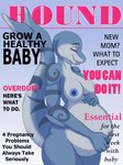 aimee_lesley_sim anthro areola belly big_belly blue_areola blue_nipples breasts cover english_text eyes_closed female hi_res holding_belly magazine magazine_cover marine nipples nude pregnant pregnant_anthro pregnant_female smile solo standing tail text