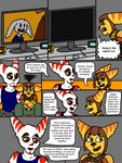 3:4 age_difference alister_azimuth ameth18 angry anthro clothed clothing comic dated duo electronics english_text fur furniture green_eyes group lombax male male/male mammal ratchet_(ratchet_and_clank) ratchet_and_clank red_eyes romantic romantic_ambiance romantic_couple sofa sony_corporation sony_interactive_entertainment striped_body striped_fur stripes table tail television television_show text theanimatingfanatic tuft white_body white_fur yellow_body yellow_fur yellow_sclera