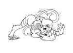 2021 ass_up breast_squish breasts butt capcom cat_stretch darkstalkers eric_schwartz exposed_ass felicia_(darkstalkers) felid feline female hi_res humanoid mammal monochrome open_mouth sketch solo squish stretching tail yawn