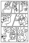 aker-axolotl alcohol anthro beverage bodily_fluids comic confusion crying darren_(aker-axolotl) dialogue drinking duo english_text female fish hi_res humanoid lagomorph leporid male male/female mammal marine monochrome rabbit sad shark tears text zoe_(aker-axolotl)