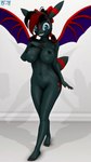 2022 3d_(artwork) 9:16 anthro anthrofied areola bat_pony big_breasts biped black_areola black_hair black_nipples blue_eyes breasts daveman1000 digital_media_(artwork) equid equine eyeshadow fan_character feet female full-length_portrait gem genitals grin grinning_at_viewer hair hand_on_own_breast hasbro hi_res horn humanoid_feet krasny_noctali looking_at_viewer makeup mammal multicolored_hair my_little_pony mythological_creature mythological_equine mythology nails navel nipples nude pinup plantigrade portrait pose pussy red_hair short_tail smile solo source_filmmaker_(artwork) standing tail two_tone_hair winged_unicorn wings yellow_body