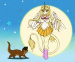 1990s anthro duo equid equine female feral hi_res horn horse magical_girl_outfit male mammal marsminer mustelid mythological_creature mythological_equine mythology otter pegasus redraw retro sailor_moon_(series) unicorn winged_unicorn wings