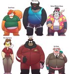 2021 anthro bear black_body black_fur bottomwear bovid bovine cattle clothing domestic_cat domestic_pig english_text eulipotyphlan felid feline felis female fur group hat headgear headwear hi_res leothelionel male mammal markus_ramos mary_anne_garcia mole_(animal) orange_body orange_fur overweight overweight_male owen_laurent pants pink_body rodent ron_chicha sarah_porter sciurid shirt shorts simple_background suid suina sus_(pig) text the_human_heart_(game) topwear tree_squirrel white_background