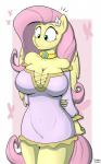 2015 absurd_res anthro anthrofied big_breasts breasts cleavage clothed clothing equid equine feathered_wings feathers female fluttershy_(mlp) friendship_is_magic hasbro hi_res mammal my_little_pony mythological_creature mythological_equine mythology pegasus solo strangerdanger wings yellow_body yellow_feathers