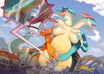 Rating: e
ID: 3613381
Date: 2022-10-08 00:04:30 -0400
Status: active
Score: 89
2_heads 4_arms 4_breasts anthro apode armor big_breasts blue_arms blue_body blue_nipples bodily_fluids breasts breath building_in_pussy building_insertion building_sex city city_background city_destruction cityscape clitoris close_up_panel cloud conjoined conjoined_twins destruction detailed_background digital_media_(artwork) draconcopode duo extreme_size_difference eyes_closed female genital_fluids genitals gesture hand_gesture hand_on_breast headgear helmet hi_res hood human improvised_sex_toy knight landscape_dwarfing legless living_insertion lorersno97 macro male mammal markings masturbation mountain multi_arm multi_breast multi_head multi_limb naga nipples nude ok_sign one_eye_closed orange_arms orange_body orgasm red_nipples reptile sarzu_&_israz scalie serpentine sibling_(lore) size_difference snake tail tongue tongue_out twins_(lore) vaginal vulva warrior window_view post #3613381
