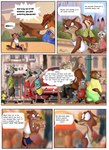 2024 4_fingers angry anthro bear biped brown_body brown_fur buckteeth canid canine cheek_tuft city clothed clothing comic day detailed_background dialogue dipstick_ears disney duke_weaselton ear_markings elephant elephantid english_text european_rabbit facial_tuft fairytalesartist female female_anthro fingers fox fur gideon_grey green_eyes grey_body grey_fur group hi_res judy_hopps lagomorph leporid looking_at_another male male_anthro mammal multicolored_ears mustelid musteline necktie nick_wilde oryctolagus outside pivoted_ears proboscidean proboscis_(anatomy) purple_eyes rabbit red_fox shirt short_tail size_difference smile speech_bubble tail tank_top teeth text topwear true_fox true_musteline trunk_(anatomy) tuft ursine weasel yelling zootopia