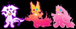 ambiguous_gender anthro conditional_dnp domestic_cat felid feline felis group hi_res l33t_(labbit) labbit labbit_(artist) mammal smile spirit trio