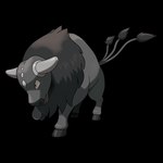 1:1 2022 3_tails alpha_channel ambiguous_gender black_body black_eyes black_fur black_hooves border digital_drawing_(artwork) digital_media_(artwork) feral fur generation_9_pokemon grey_horn hooves horn multi_tail neck_tuft nintendo official_art open_mouth paldean_form paldean_tauros paldean_tauros_(combat_breed) pokemon pokemon_(species) regional_form_(pokemon) solo tail tail_tuft transparent_border tuft unknown_artist