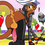 Rating: e
ID: 2648510
Date: 2021-03-10 22:13:27 -0500
Status: active
Score: 336
1:1 aircraft airship all_fours animal_humanoid anthro anus backsack balloon balls bloon bloons_tower_defense brown_body brown_fur butt dark_dirigible_titan erection exclamation_point femboy fur genitals green_eyes haplorhine hi_res humanoid inflatable looking_back male mammal mammal_humanoid massive_ornary_air_blimp monkey monkey_humanoid ninja_kiwi penis perineum pink_penis presenting presenting_penis primate primate_humanoid quincy_(bloons) raised_tail rear_view senting solo tail topazknight vehicle post #2648510