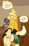 Rating: e
ID: 5568804
Date: 2025-05-13 07:03:40 -0400
Status: active
Score: 80
2025 animal_crossing anthro apology bodily_fluids bottomwear buckteeth canid canine canis clothed clothing desperation dialogue domestic_dog english_text feces female genital_fluids hi_res isabelle_(animal_crossing) low-angle_view mammal miniskirt nintendo onomatopoeia panties scatplay shih_tzu skirt soiling soiling_panties solo sound_effects speech_bubble stinkybuns stuttering sweat sweater sweaty_face talking_to_viewer teeth text topwear toy_dog underwear upskirt urine urine_stream watersports wetting post #5568804