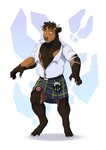 absurd_res anthro bovid bovine brown_body brown_fur cattle clothing erection forebucks forepawz fur genitals growth hair hi_res highland_cattle horn kilt male mammal muscle_growth musclegut muscular muscular_anthro muscular_male nipples penis penis_poking_out snout snout_growth solo species_transformation sporran sporran_aside transformation transformative_clothing wardrobe_malfunction weight_gain zhaqez