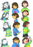 Rating: s
ID: 2861321
Date: 2021-08-03 08:50:15 -0400
Status: active
Score: 41
alternate_universe anthro blue_clothing blue_sweater blue_topwear bodily_fluids canid canine chara_(undertale) clothed clothing felid feline frisk_(undertale) fur green_clothing green_sweater green_topwear hair hi_res human keitou-tztt mammal open_mouth pattern_clothing pattern_sweater pattern_topwear simple_background striped_clothing striped_sweater striped_topwear stripes sweat sweater tem temmie_(undertale) topwear underswap undertale undertale_(series) white_body white_fur post #2861321