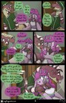 absurd_res anthro bedroom clothed clothing comic duo english_text excited female hi_res hybrid magic_user maid_uniform male reptile roxythefoxy scalie snake text transformative_collar uniform