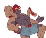 Rating: e
ID: 5370246
Date: 2025-02-13 11:35:01 -0500
Status: active
Score: 12
4_arms 4_hands abs akachionmain anthro armpit_hair big_bulge black_body black_countershading body_hair bottomwear bulge clothing countershading doni_the_monkey_(higaku) ear_piercing facial_piercing fur hair hair_bun haplorhine horn huge_bulge hyper hyper_bulge looking_at_viewer male mammal monkey multi_arm multi_hand multi_limb muscular nipples nose_piercing pecs piercing primate pubes red_hair red_pubes septum_piercing shirtless_male shorts simple_background solo tail tan_body tan_fur white_background yellow_eyes post #5370246