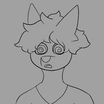 1:1 2023 anthro bottomless bust_portrait canid canine canis clothed clothing digital_media_(artwork) domestic_dog fur hair hypnosis line_art male mammal messy_hair mind_control open_mouth portrait rejines shirt shirt_only simple_background simple_eyes solo spiral_eyes toony topwear topwear_only