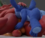 3d_(artwork) alien american_dragon:_jake_long anal animal_genitalia anthro anus balls blender_(artwork) blue_body blue_fur butt butt_sniffing deep_rimming digital_media_(artwork) disney dragon duo european_mythology experiment_(lilo_and_stitch) eyes_closed fur genitals hi_res humanoid_genitalia humanoid_penis jake_long lilo_and_stitch lying male male/male mythological_creature mythological_scalie mythology no-name-no-problem nude on_front oral penis rear_view red_body rimming scalie sex sheath size_difference small_top_big_bottom sniffing stitch_(lilo_and_stitch) tail western_dragon