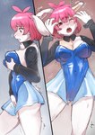 Rating: q
ID: 5596021
Date: 2025-05-24 21:18:50 -0400
Status: active
Score: 36
anthro armwear big_butt blue_clothing blue_leotard bodily_fluids breast_expansion breast_grab breasts butt claws clothing collar detached_sleeves drooling expansion fan_character female fur gender_transformation grabbing_genitals hair hand_on_breast hi_res lagomorph leotard leporid mammal mid_transformation mtf_transformation open_mouth pink_hair rabbit rabbit_ears red_eyes saliva scut_tail shocked short_tail solo species_transformation sweat sweatdrop tail toribako transformation white_body white_fur post #5596021