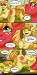 absurd_res animal_genitalia anus balls big_macintosh_(mlp) braeburn_(mlp) comic cousins_(lore) cutie_mark dialogue digital_media_(artwork) duo earth_pony english_text equid equine equine_anus feral fkk friendship_is_magic fully_sheathed genitals hasbro hi_res horse male male/male mammal my_little_pony pony puffy_anus sheath speech_bubble text url