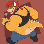 Rating: q
ID: 5610514
Date: 2025-05-30 23:03:51 -0400
Status: active
Score: 47
2025 anthro barazoku beard biceps big_butt body_hair boots bottomwear bowser bracelet breath butt chest_hair claws clothed clothing collar denim denim_bottomwear denim_clothing eyebrows facial_hair footwear hair hi_res high-angle_view horn implied_hypnosis jeans jewelry koopa looking_back male malyrn_(artist) mario_bros musclegut muscular muscular_anthro muscular_male narrowed_eyes nintendo pants pecs plumber's_crack rear_view red_background scalie shirt shoes simple_background smile solo spiked_bracelet spiked_collar spiked_tail spikes spikes_(anatomy) spiral_eyes standing tail tank_top teeth thick_arms topwear post #5610514