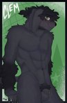 abs absurd_res animal_genitalia anthro balls bird_dog blue_body blue_fur blush canid canine canis cerberussenn claws clemment_valintyne_(cerberussenn) cocker_spaniel domestic_dog fluffy fluffy_arms fluffy_ears fluffy_hair fully_sheathed fur genitals green_eyes hair hi_res hunting_dog kerry_blue lean_muscle male mammal mixed_breed nervous_smile ponytail poodle pubes sheath smile solo spaniel starry_eyes