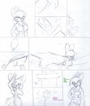 anthro big_breasts bottomwear breasts canid canine clothing comic dialogue disney facial_markings female fox front_view head_markings head_tuft hi_res holding_object holding_weapon looking_at_viewer mammal markings melee_weapon monochrome pace-maker rose_wilde_(pace-maker) skirt solo sound_effects sword traditional_media_(artwork) tuft weapon zootopia