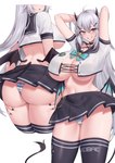 big_butt biped bodily_fluids bottomwear breasts bubble_butt butt clothing demon demon_humanoid female hair hi_res humanoid kuavera legwear long_hair membrane_(anatomy) membranous_wings panties skirt smile solo sweat sweaty_legs sweaty_thighs thick_thighs thigh_highs underwear veibae vtuber wings