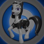 1:1 3d_(artwork) blender_(artwork) clothing comorito digital_media_(artwork) equid equine female feral hasbro hi_res lady_lightning_strike_(oc) latex latex_clothing latex_skinsuit mammal my_little_pony mythological_creature mythological_equine mythology nun nun_outfit pegasus rubber_clothing skinsuit solo tight_clothing wings