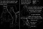 absurd_res anthro black_background canid colored_line_art comic dark dialogue digital_drawing_(artwork) digital_media_(artwork) english_text felid feline female fifty_seventh_(kofomy) fifty_sixth_(kofomy) group hi_res kofomy male mammal monochrome simple_background speech_bubble text white_line_art