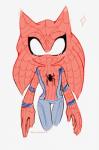 absurd_res anthro clothing cosplay costume crossover crossover_cosplay eulipotyphlan hedgehog hi_res male mammal marvel sega simple_background solo sonic_the_hedgehog sonic_the_hedgehog_(series) spacecolonie spider-man_(character) spider-man_(series) white_background