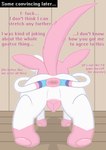 animal_genitalia animal_pussy anus bow_accessory bow_ribbon butt butt_focus canine_genitalia canine_pussy digital_media_(artwork) eeveelution english_text female feral fur generation_6_pokemon genitals goatse hi_res icebirds nintendo pawpads paws pink_anus pink_body pink_fur pink_pussy pixel_(artwork) pokemon pokemon_(species) presenting presenting_anus presenting_hindquarters presenting_pussy profanity pussy recording ribbons secretly_loves_it semi-anthro solo spread_anus spreading standing sylveon tail talking_to_viewer text white_body white_fur