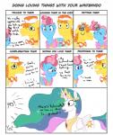 apron blush bow_(feature) bow_tie chart clothed clothing comic crown cutie_mark dialogue disembodied_hand ear_piercing earth_pony english_text equid equine feathered_wings feathers female friendship_is_magic group happy hasbro hat headgear headwear horn horse human looking_at_viewer love male mammal meme mr._cake_(mlp) mrs._cake_(mlp) my_little_pony open_mouth petting piercing polygamy pony princess_celestia_(mlp) simple_background smile text unknown_artist waifu_chart white_background wings