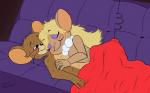 after_sex anthro bedding blanket blush bodily_fluids clothing cuddling dress duo female furniture hair hi_res jerry_mouse machine male male/female mammal metro-goldwyn-mayer mouse murid murine nude robot rodent romantic romantic_couple smile sofa soulcentinel springtail sweat tom_and_jerry