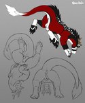 5:6 animal_genitalia anus balls butt dragon feher felkin fully_sheathed genitals hi_res male mythological_creature mythological_scalie mythology presenting presenting_balls raised_tail sanguine_(sanguinederg) scalie sheath sketch_page solo tail tail_anus thick_tail